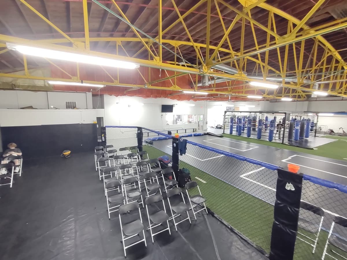 The ring and heavy-bag floor
